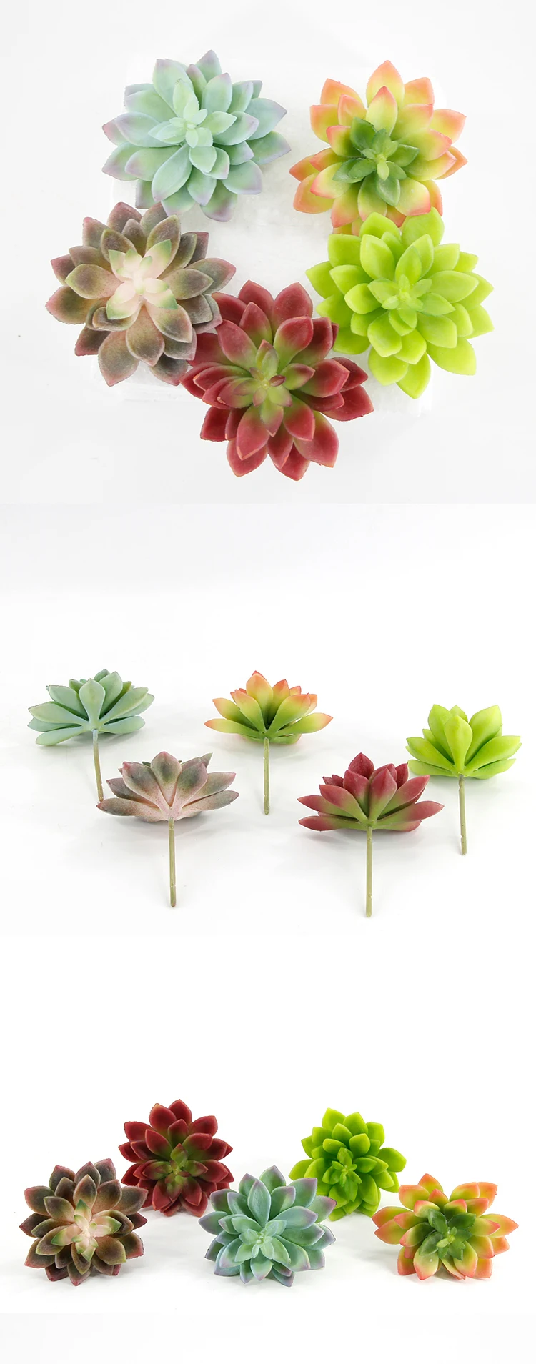 Qh910222d Artificial Succulent Plants Without Pots Faux Succulents For