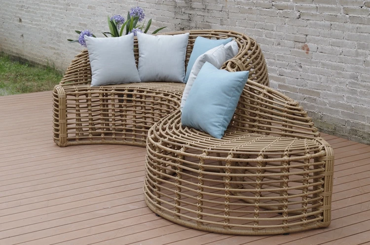 Luxury Waterproof Custom Sofa Outdoor Furniture Rattan Garden Sofa Set