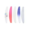 Purple gradient color sponge and sandpaper material for beauty salon double face half moon shape plain nail file