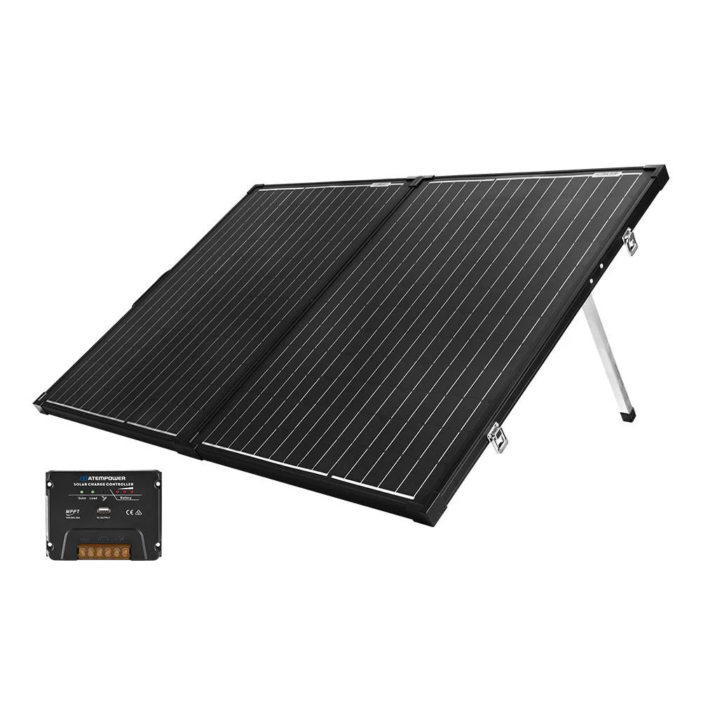 Rigid N-type 12V solar panel mounted on RV roof with Z-brackets and clean wiring