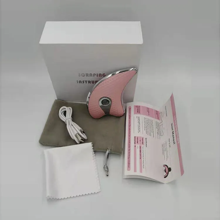 Electric Face Massager Microcurrent Vibration Gua Sha Scraping Massage