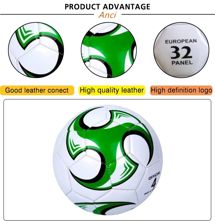 Size 4 Soccer Ball 32 Panels Youth Ball Machine Stitching Football
