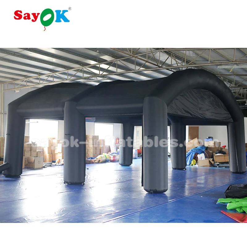 Black Inflatable Arch Dome Tent Inflatables Tennis Court Tent