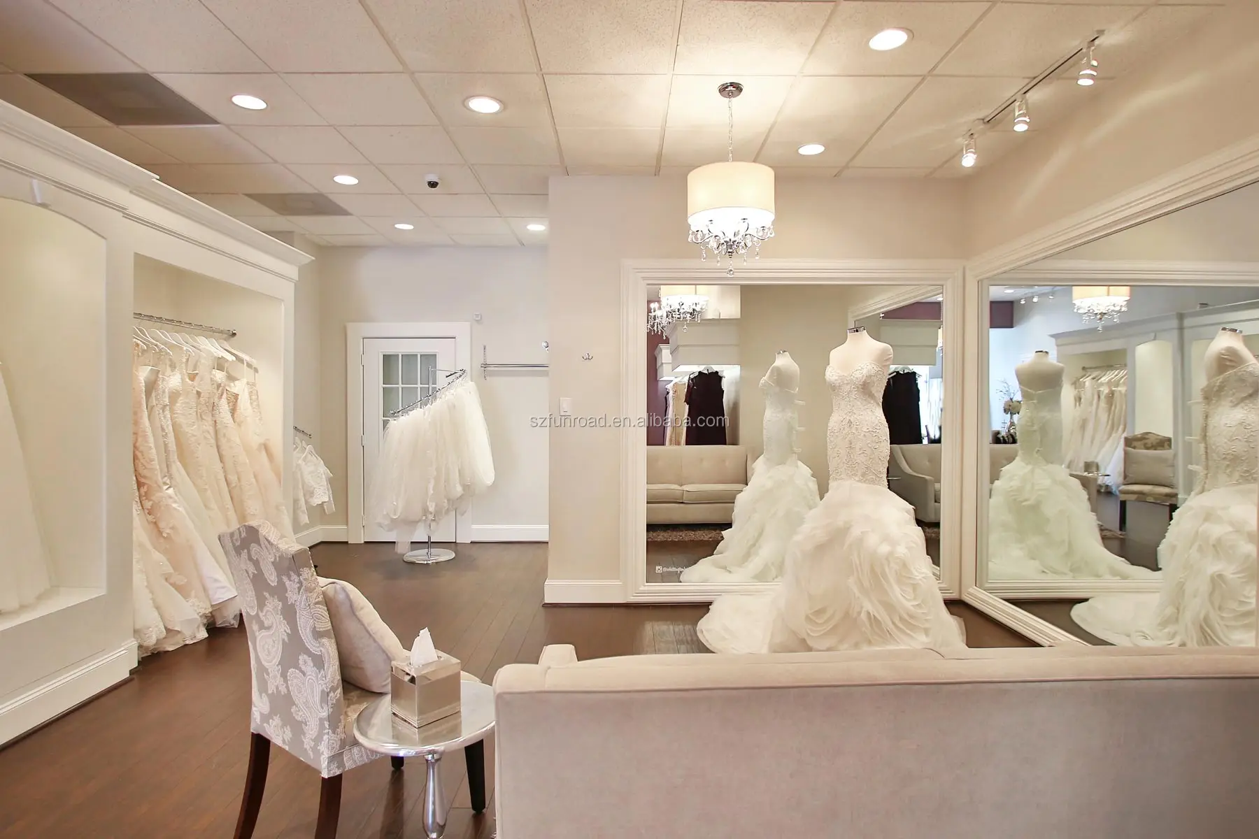 Bespoke Retail Wedding Shop Fitting Wedding Salon decoration of wedding dresses shop