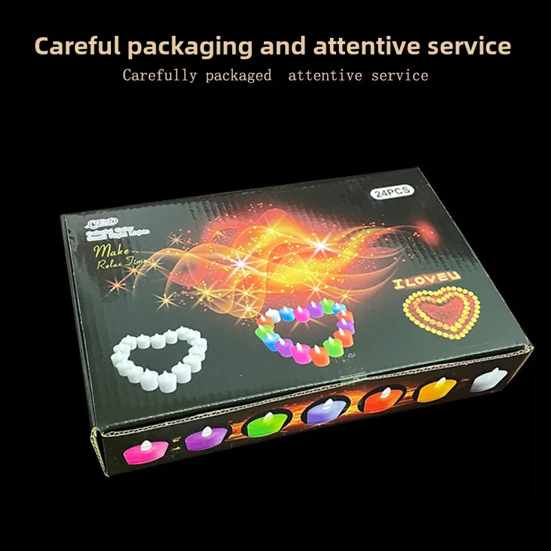 Factory Creative LED Electric Candle Smokeless Everlasting Light for Wedding Birthday Christmas Holidays-Glass Material