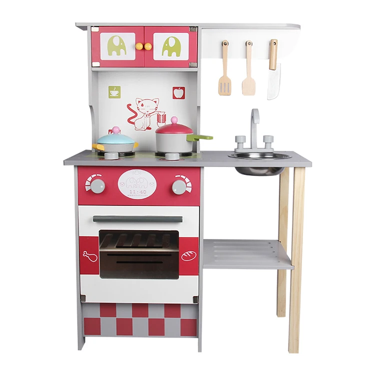 large wooden toy kitchen