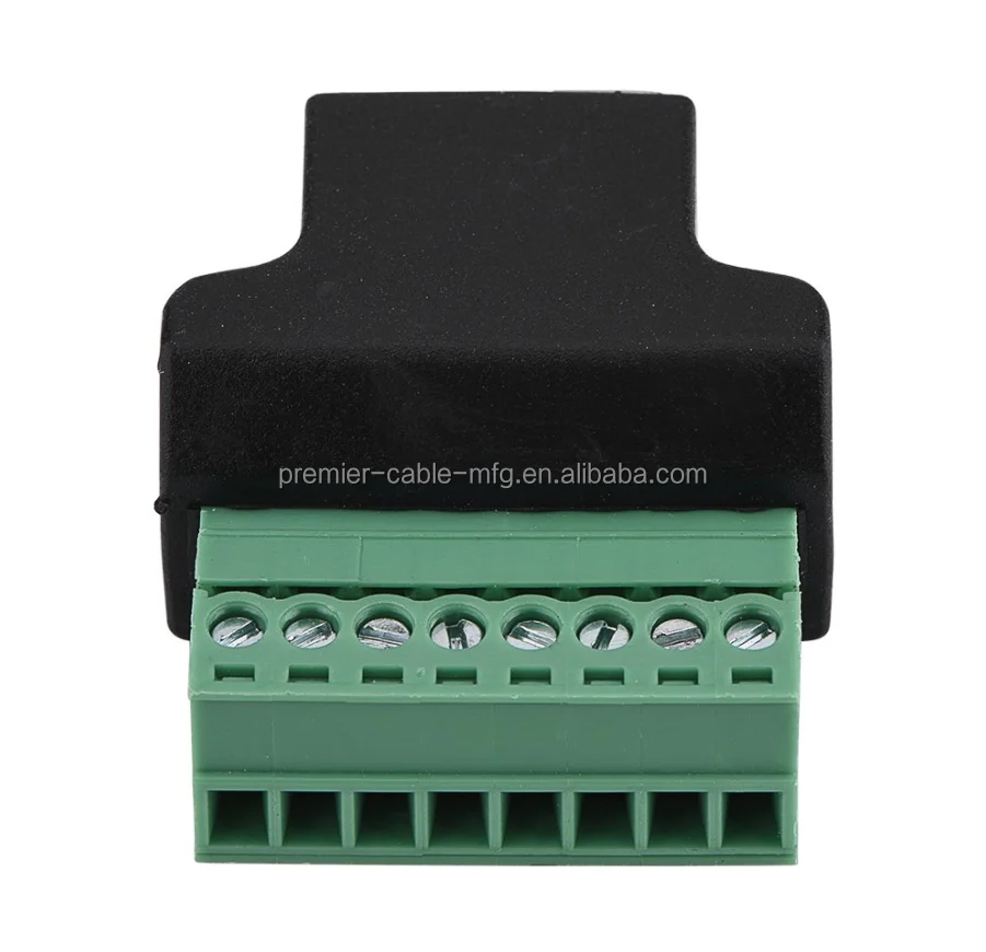 8pin Screw Terminal Block Pinout To 8p8c Rj45 Female Adaptor Splitter