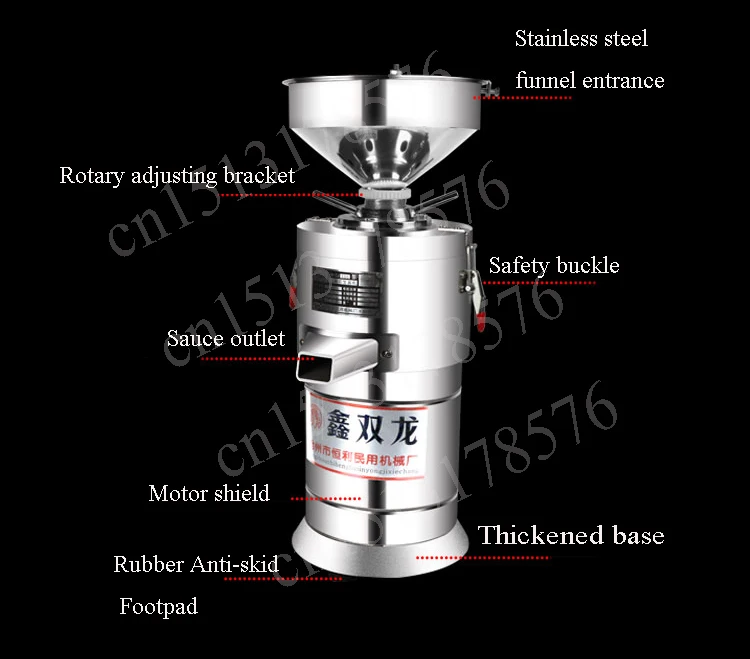 Blueberry Jam Colloid Mill Chocolate Tomato Grease Sesame Peanut Butter Machine For Food/Chemical/Pharmaceutical/Daily Chemical