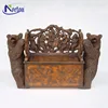 Modern fashion art design life size vivid garden park decoration animal resin fiberglass bear bench statue