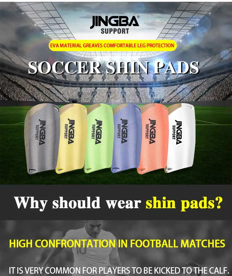 jingba support hot sale soccer shin pads carbon breathable for