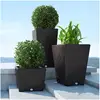 outdoor different types flower pots rattan planter