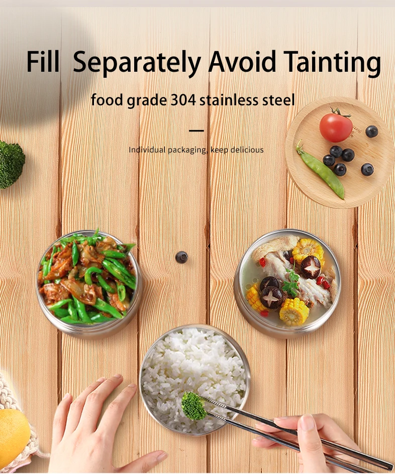 3 Layer 304Stainless Steel Lunch Box