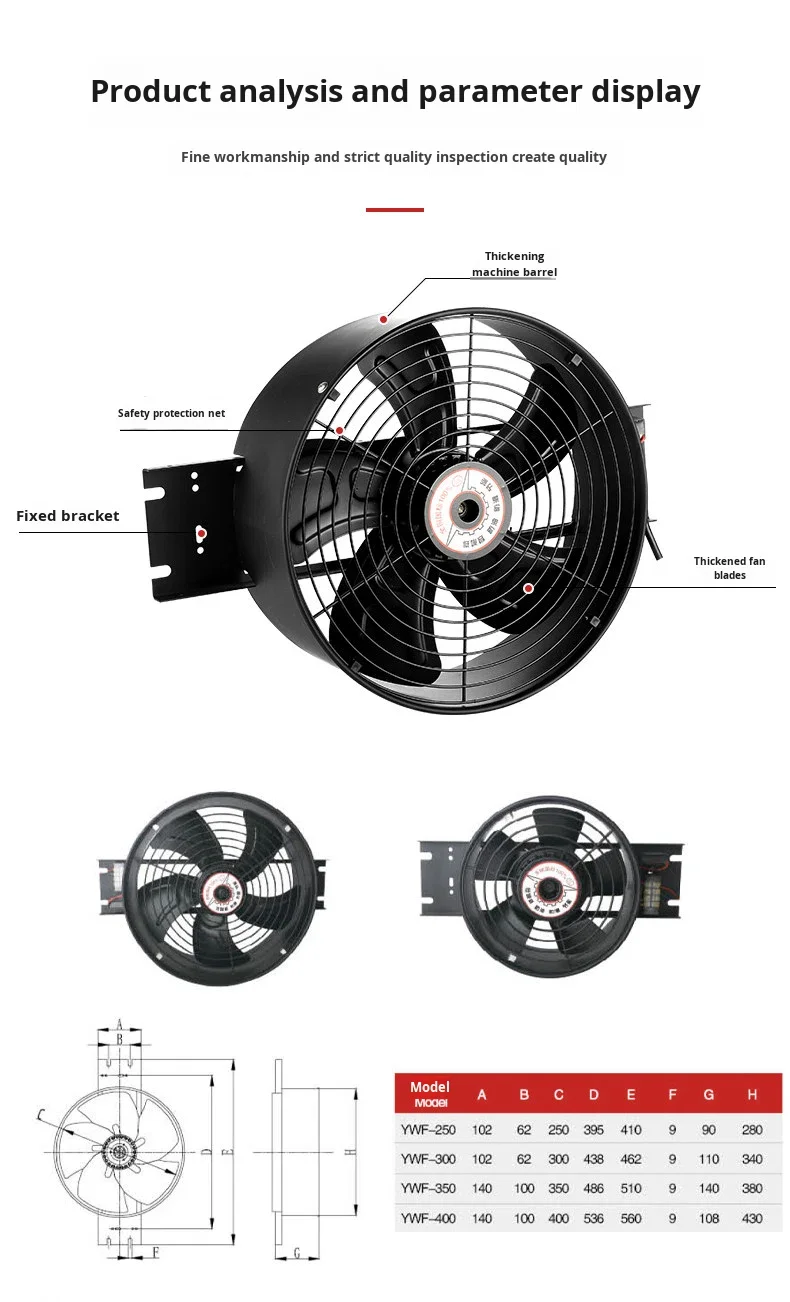 Axial Flow Fan, HVAC, 220V, electric - detail 20