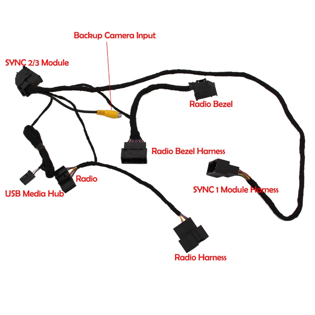 Custom 4" To 8" Pnp Conversion Power Harness For Fords Sync 1 Sync 2 To Sync 3 Upgrade Buy