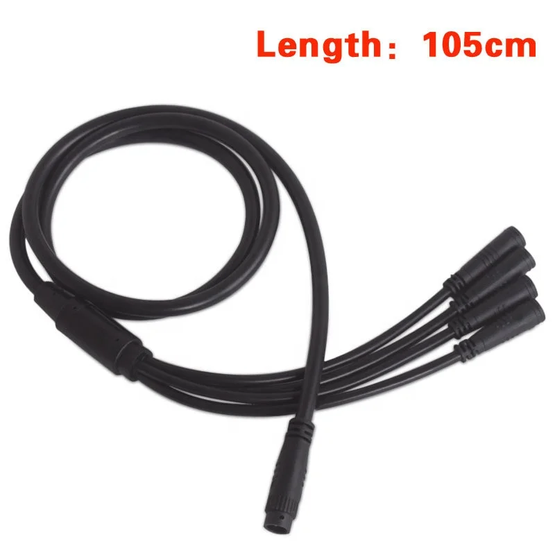 Waterproof 1t4 Electric Bike Cable Harness Gear Sensor Extension Cable