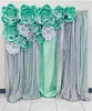 Ice Silk Fabric Sash Backdrop Curtain For Wedding Decoration