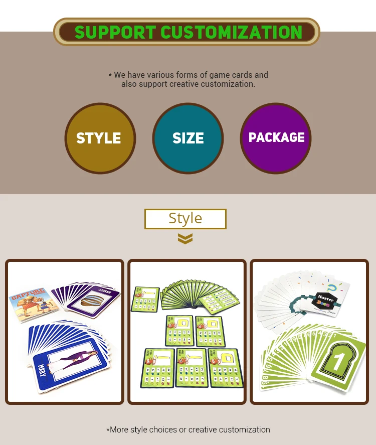 Personalized Custom Design Paper Playing Game  Cards With 