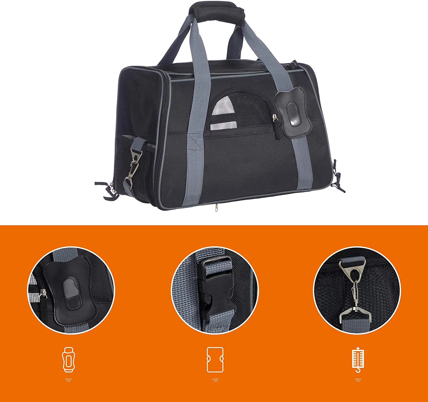 Classic Pet Hand Carry Bag Breathable Out Travel Cat Puppy Dog Portable