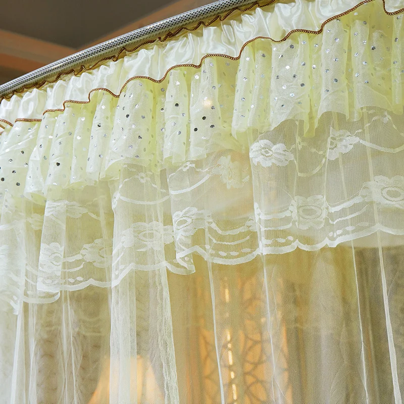 Europe Style Luxury Encrypted 100% Polyester Firm Durable Convenient Soft Lace Anti Mosquito Bed Net