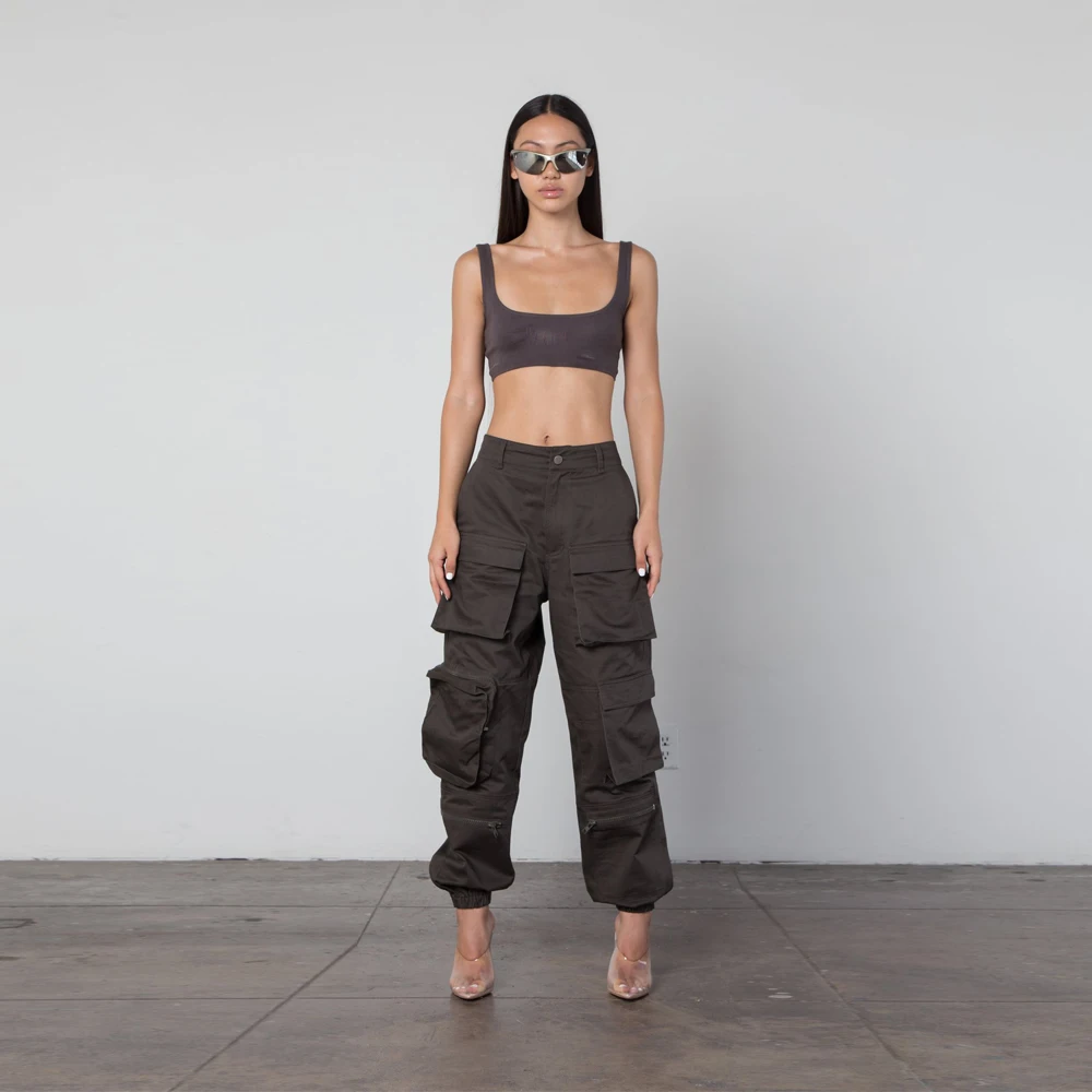 
8056 Summer Soft Cotton Material Bandeau Tops Women Sleeveless Brown Tank Top 3 Colors Streetwear Vest Clothing Dropshipping 