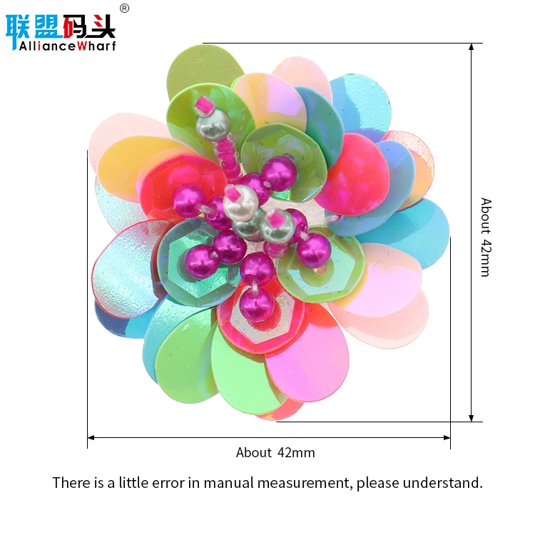 New Arrival Small Flower 3d Colorful Designs Beaded Rhinestone Sequin Mini Applique Patch With Pearl For Decoration Buy 3d Sequin Beaded Applique Patch 3d Sequin Beaded Flower Patch With Pearl Sequins Colorful Small