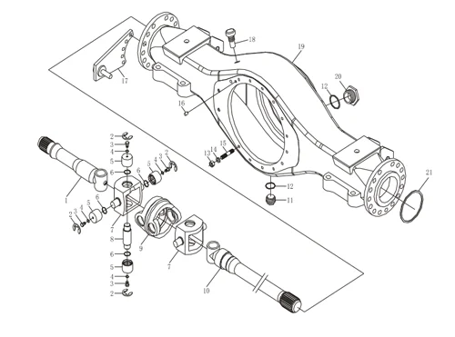 DZ9112330623  Magnetic oil plug assembly   HANDE HDS7.5t  Forward steering drive axle F2000 F3000 X3000 M3000 H3000 L300