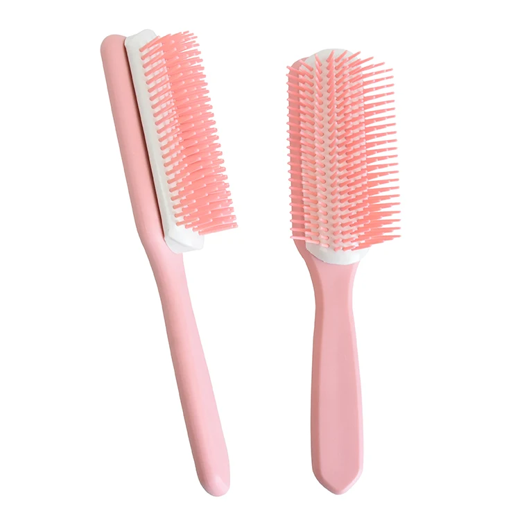 Wholesale Plastic Denman Tek Hair Brush 9 Rows Ingrown Hair Brush For