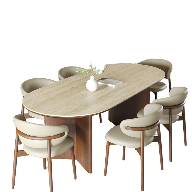 Modern Dinning Table - Stone Rock Board Dining Table