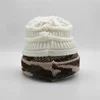 New Arrived Camo Two Tone Unisex Wool Winter Warm Custom Winter Woman Knitted Beanie Hats Set Custom Logo