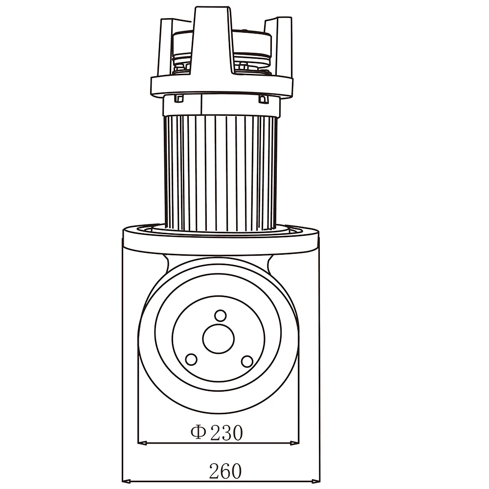 Max radius. AC Vertical Drive Assembly.