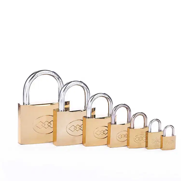 Factory custom Normal Short shackle Gold Plated Iron Padlock