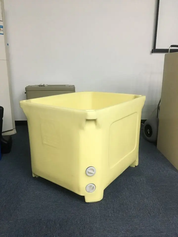 2019 300 Litres Rotomolded Plastic Insulated Rectangle Storage Box Bins Live Fish Transportation