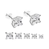 Wholesale Fashionable Korean Small Cubic Zirconia Diamond Crystal 925 Sterling Silver Stud Earring For Women