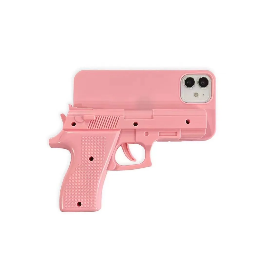 Creative 3D Toy Gun Shape Funny Phone Case for iPhone 16 Pro Max 15 14 13  12 3D Cartoon Design Cover case
