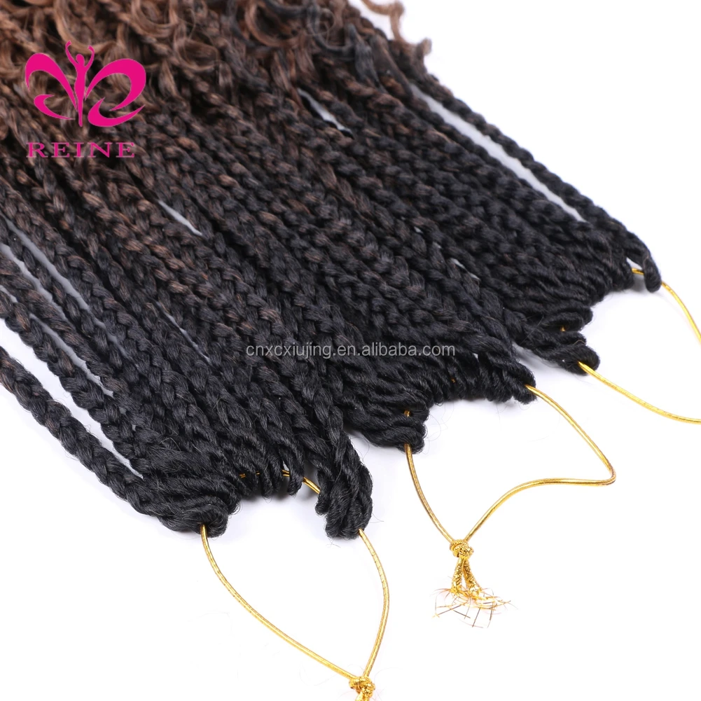 Reine New Styles Bohemian Box Braids With Curls End Black Ombre Brown
