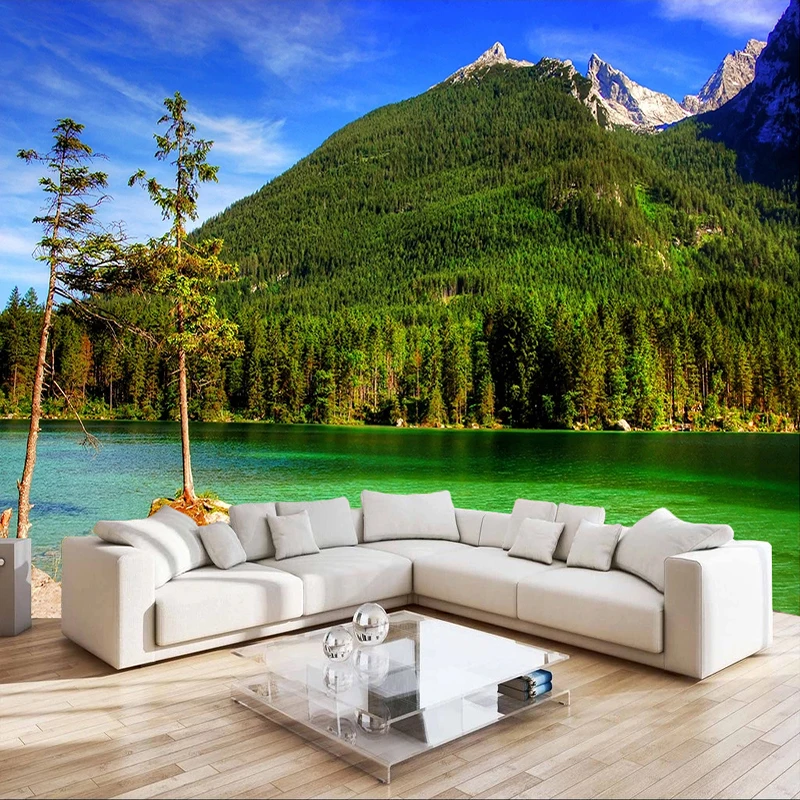カスタム写真の壁紙緑の山自然風景壁画de Pared3dリビングルーム研究オフィスレストラン壁の装飾絵画 Buy Meuble テレビ壁画 女の子セックスの写真の壁紙 3d の壁紙 Product On Alibaba Com
