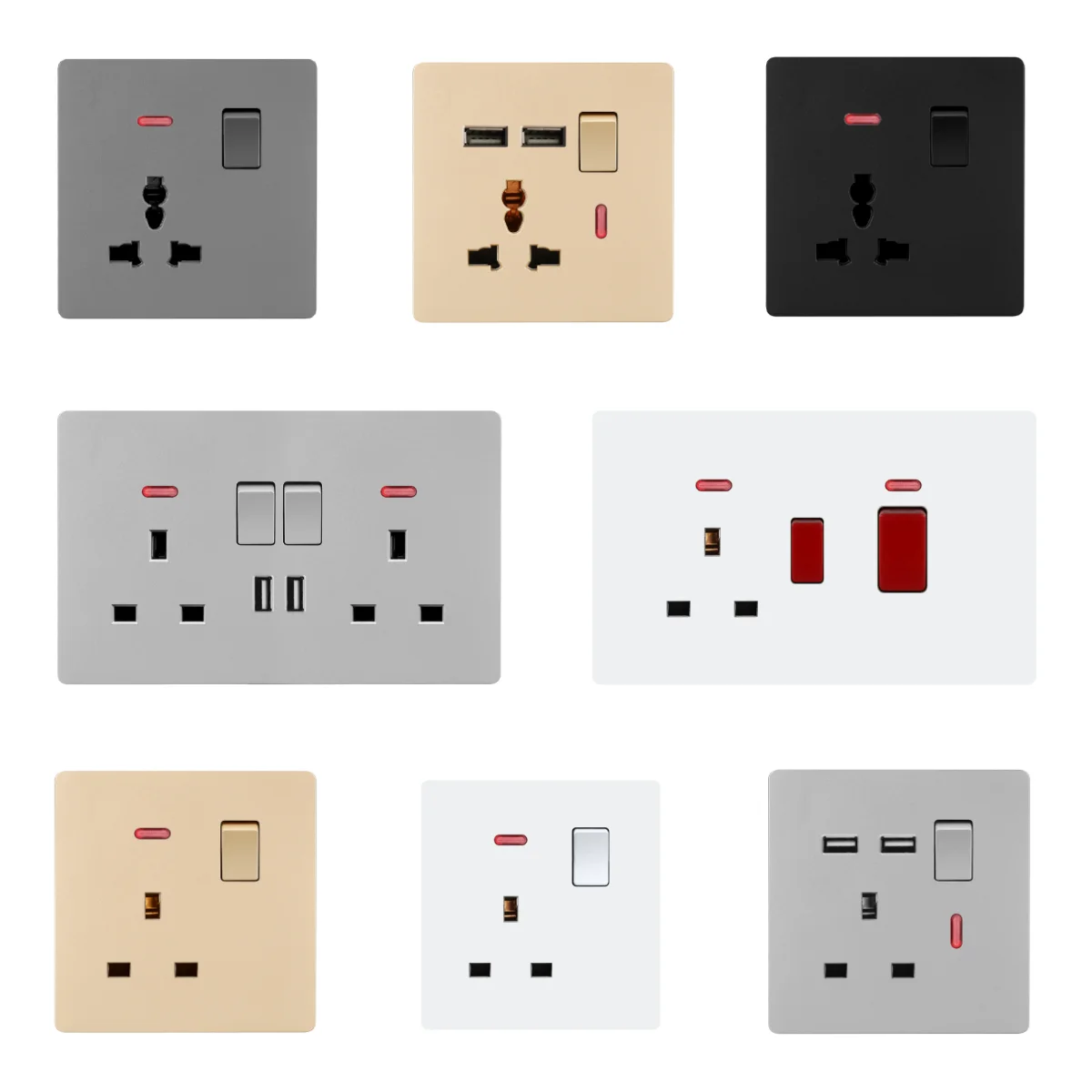 Kenya Tanzania Uganda East Africa Special Switch Socket Single Double 13a Socket 20a 45a Double