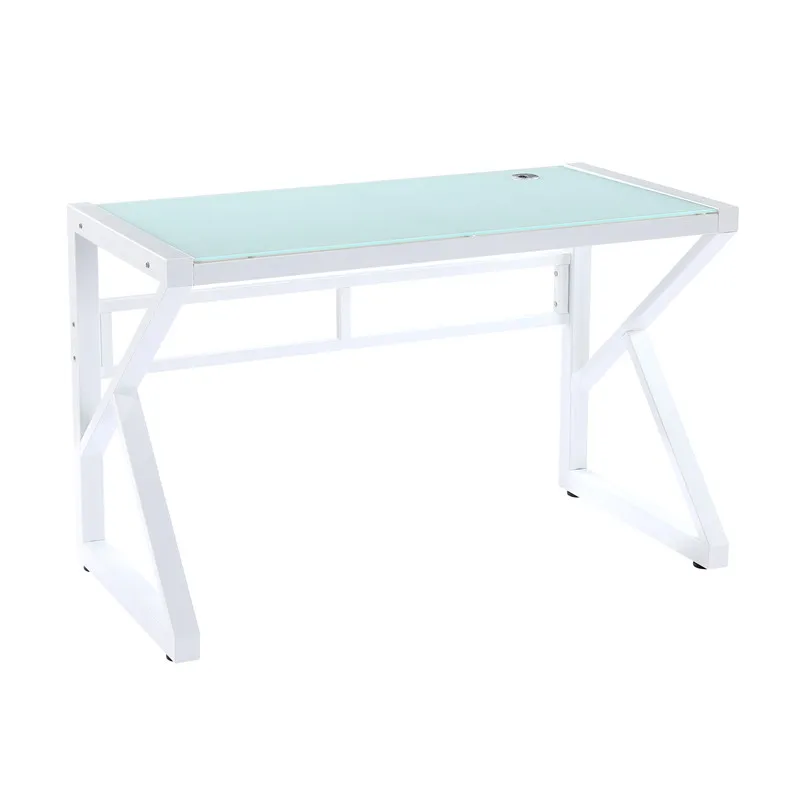 China Steel Glass Computer Desk Computer Table China Steel Glass