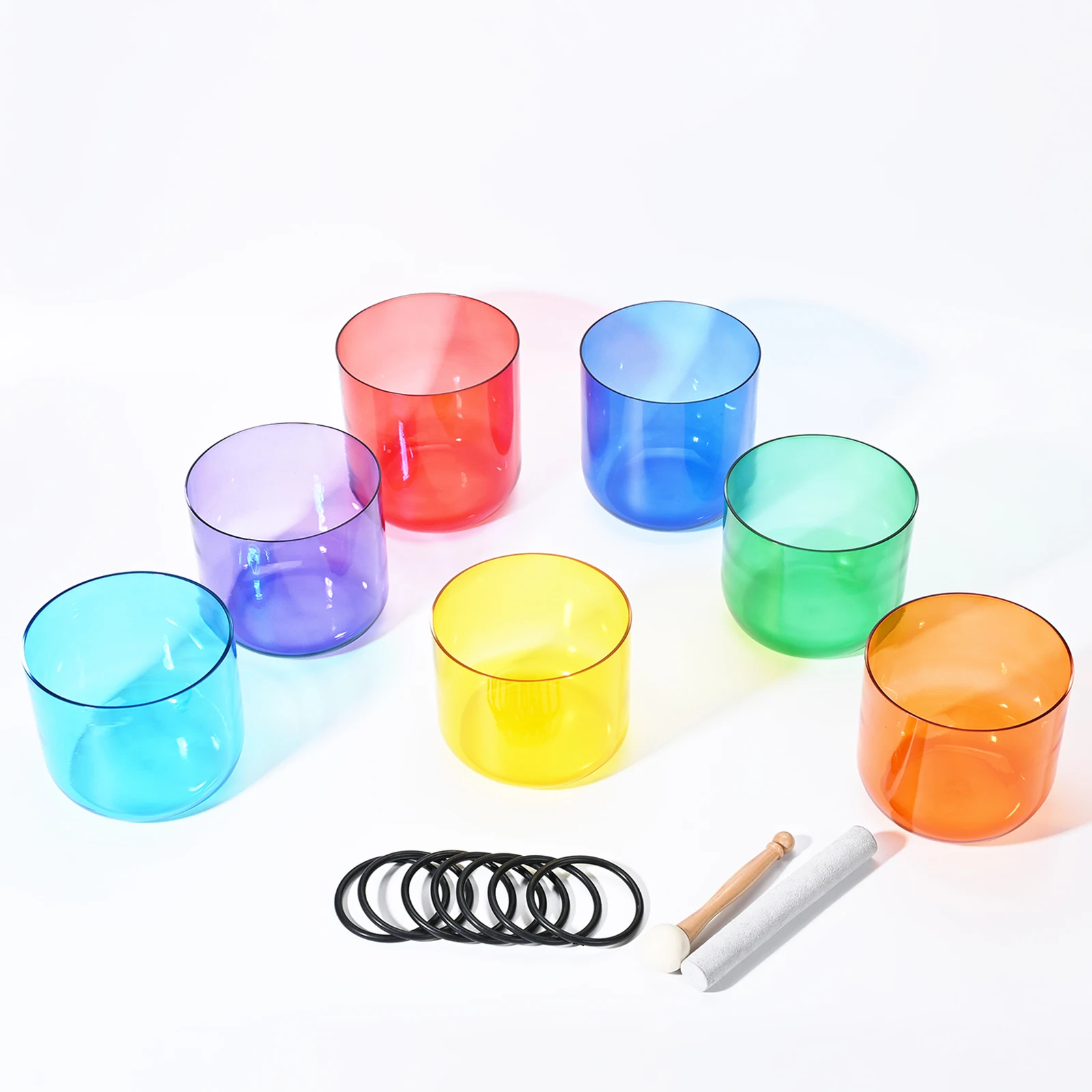Success Wholesale Chakra Tuned Crystal Singing Bowl Set Sound Healing