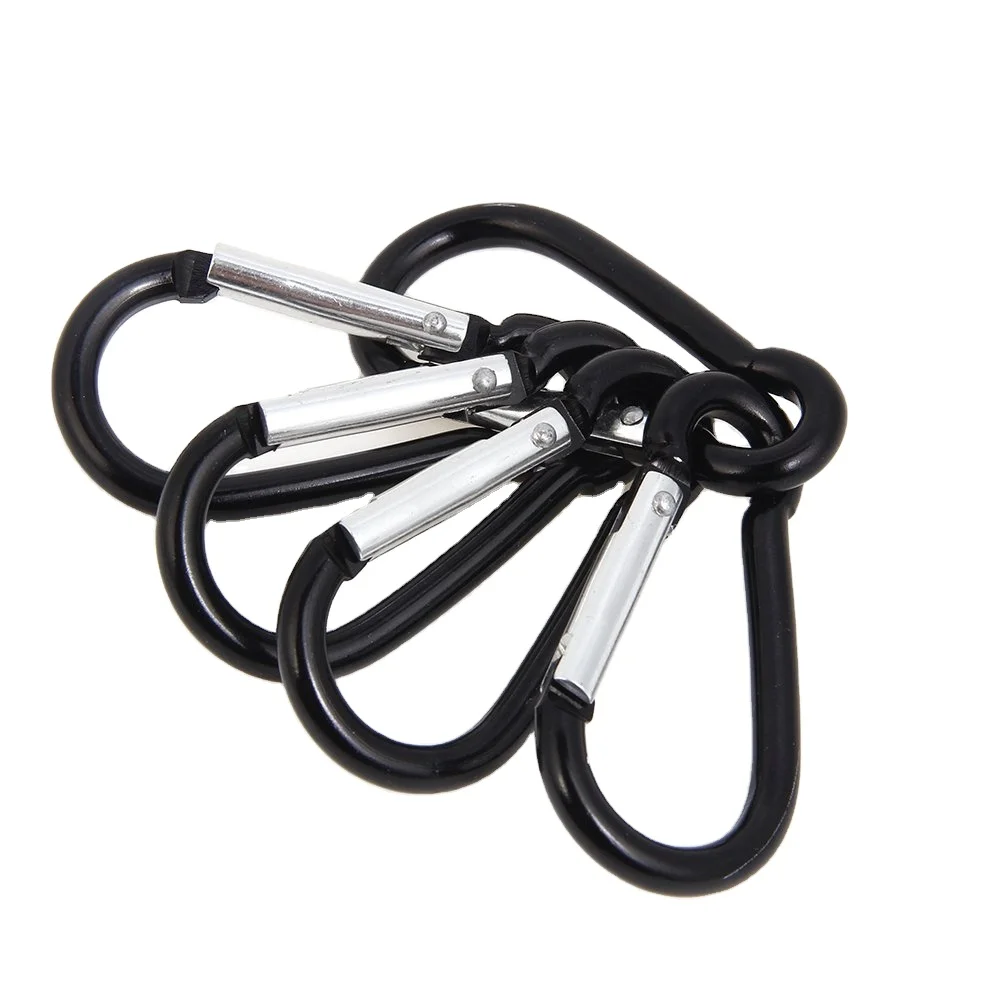 Camping Outdoor D-Ring Carabiner Hook Clip Keychain 6cm H3Q8 3X 