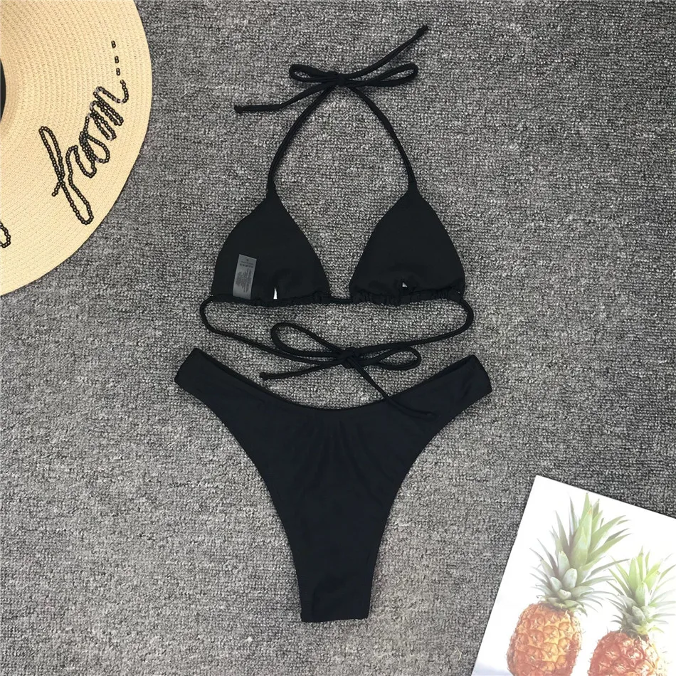 2019 New Design Whole Sale Hot Girls Sexy Low Rise Bikini Two Piece ...