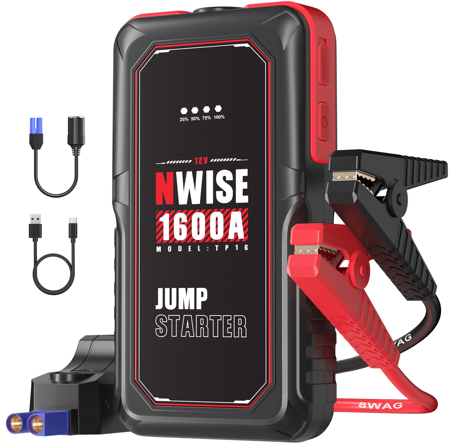 Factory Best Price New Item 12v 12800mah Jump Starter 1600a Vehicle