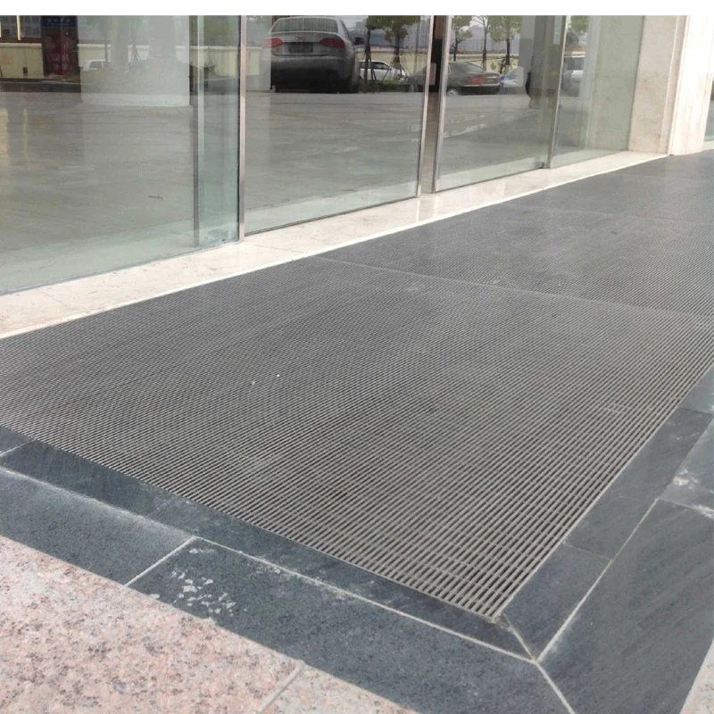 Dust Removing Stainless Steel Door Mat Stainless Steel Recessed