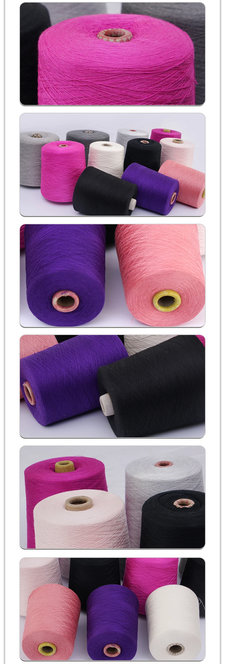 Blended  bamboo cotton Top Dyed Yarn Ring Spun factory wholesale