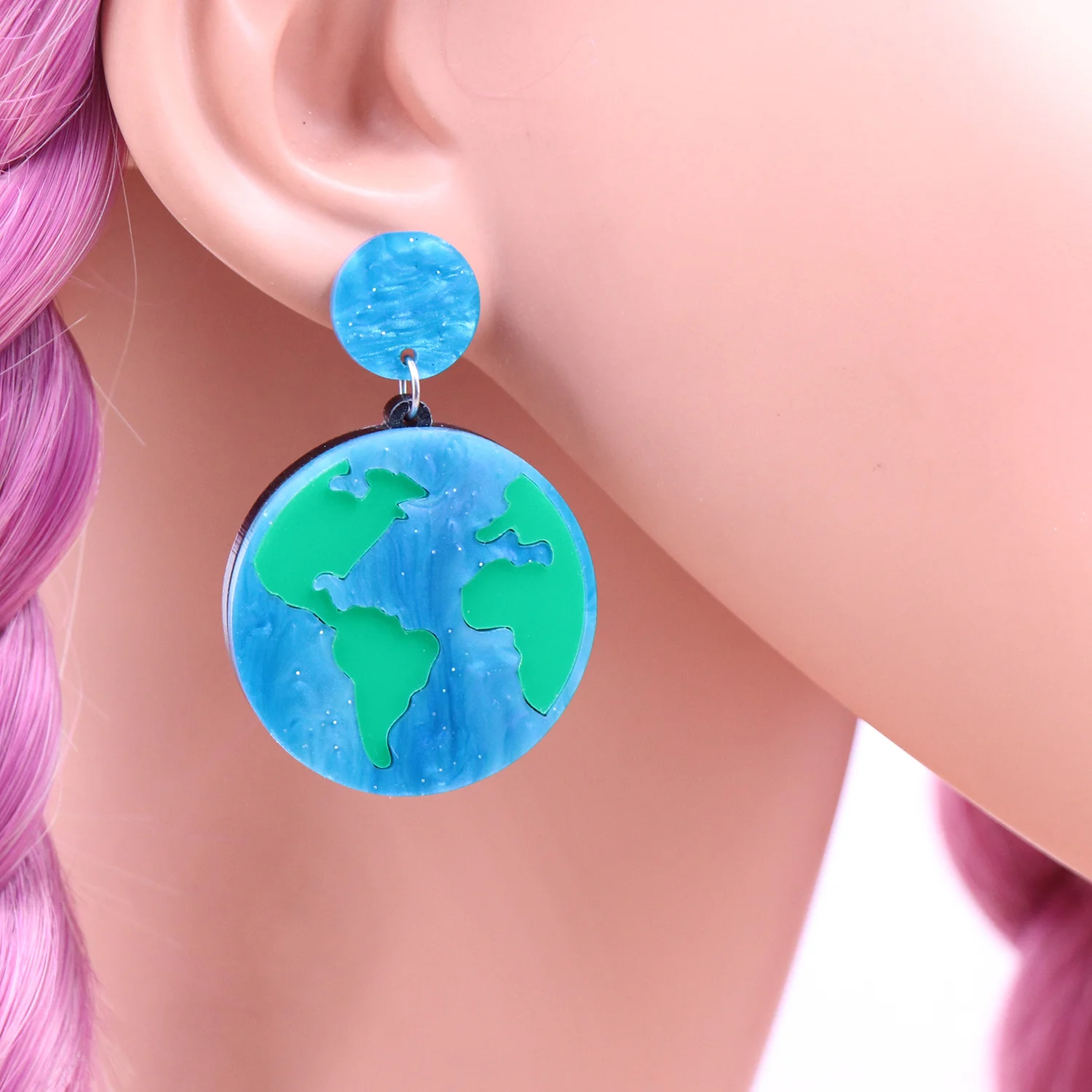 ERS804ER1734 1pair Top fashion CN Drop Earth TRENDY Acrylic earrings Jewelry for women details