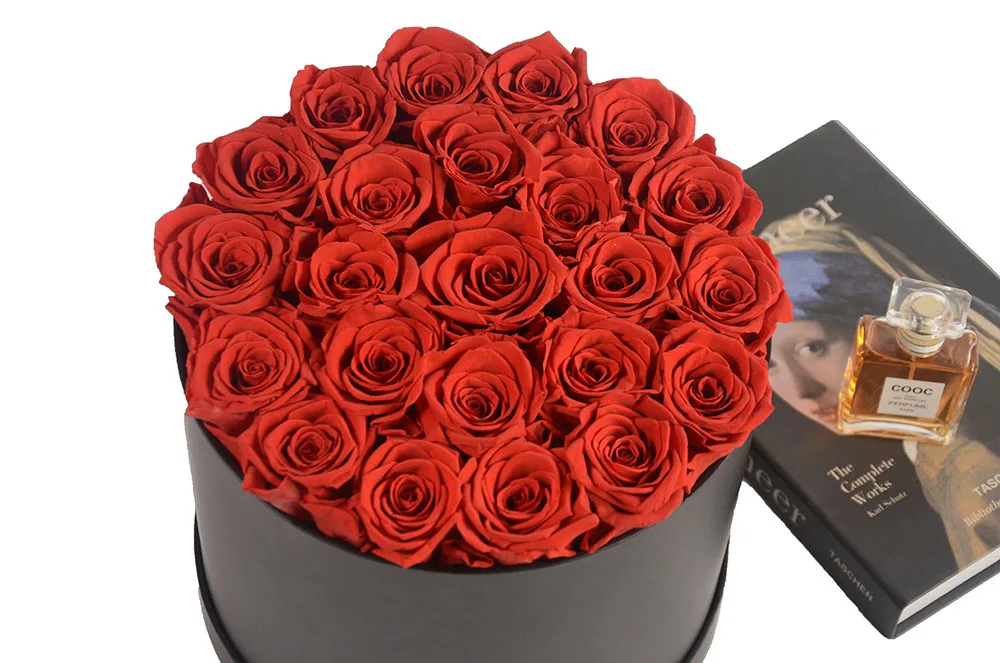 Preserved Roses Wholesale Infinity Red roses Dried Flowers Floral Supplies 100%