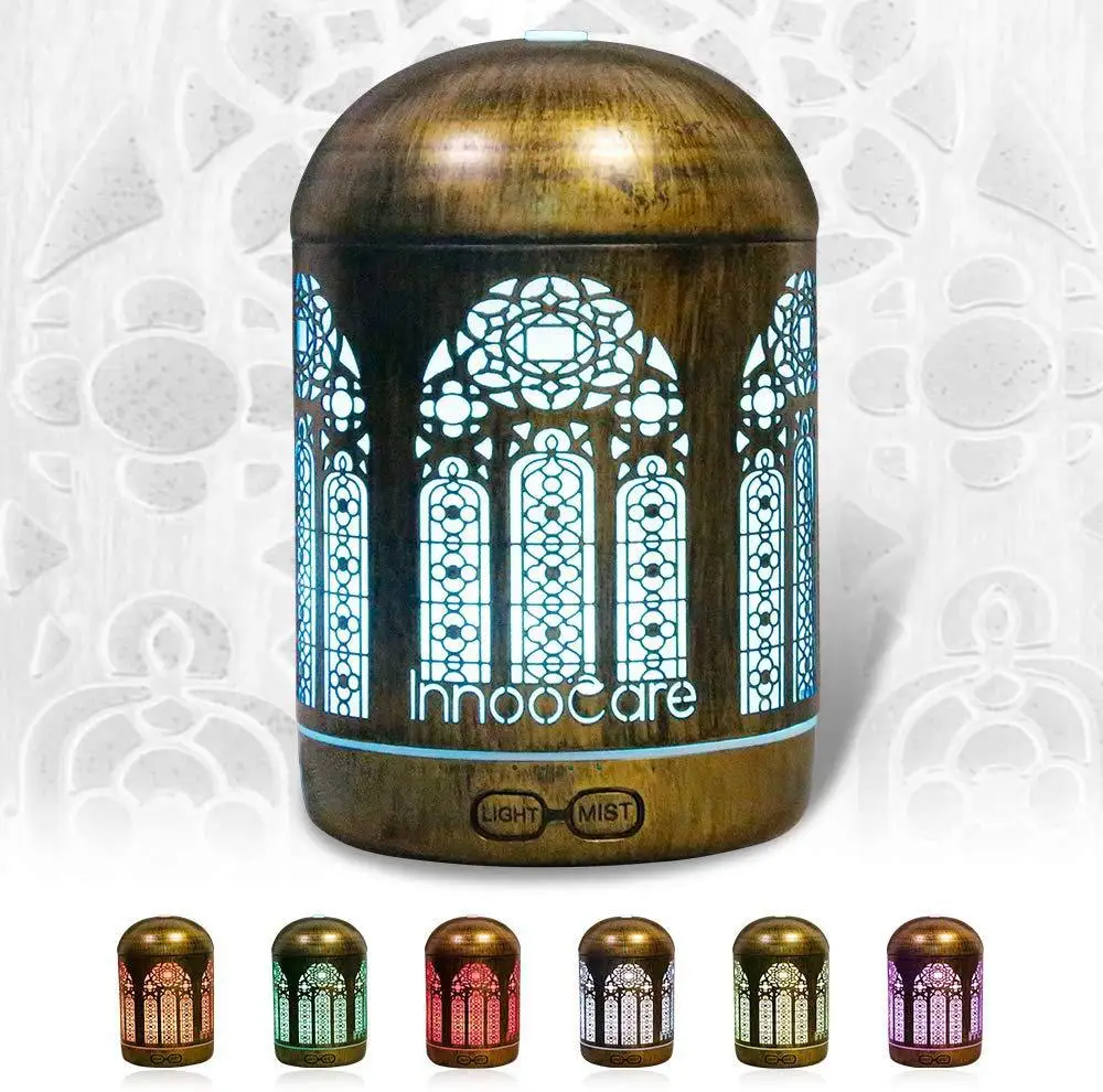 Essential Oil Diffuser,Decorative Metal Cover,5 In 1 Ultrasonic