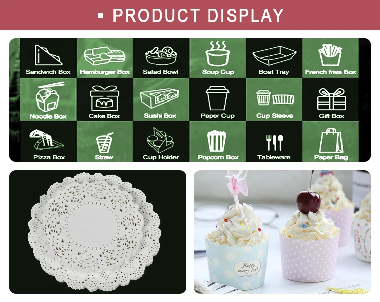 100% Food Grade Material High Temperature Resistant Cake Cups Paper Baking Liners Cases For Wedding Decoration