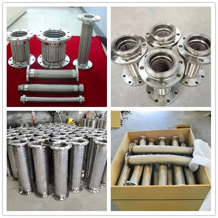 ANSI/DIN/BS/JIS/GB stainless steel SS304 SS316 SS316L flange ends flexible metal hose