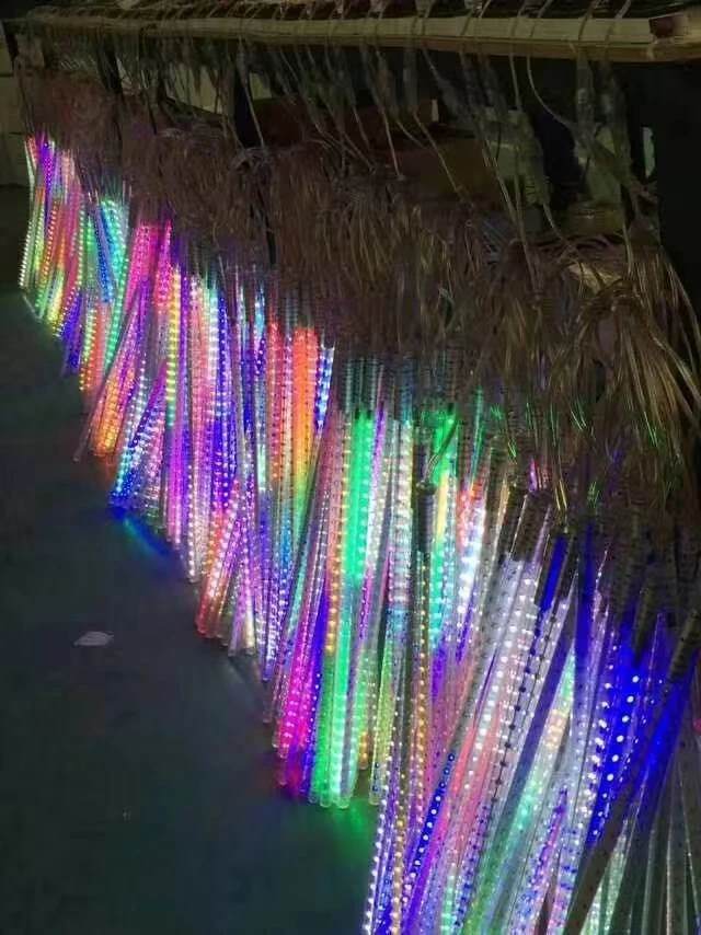 Waterproof Solar Led Meteor Shower Light 0.5m Outdoor Solar Christmas Meteor Tree Lights For